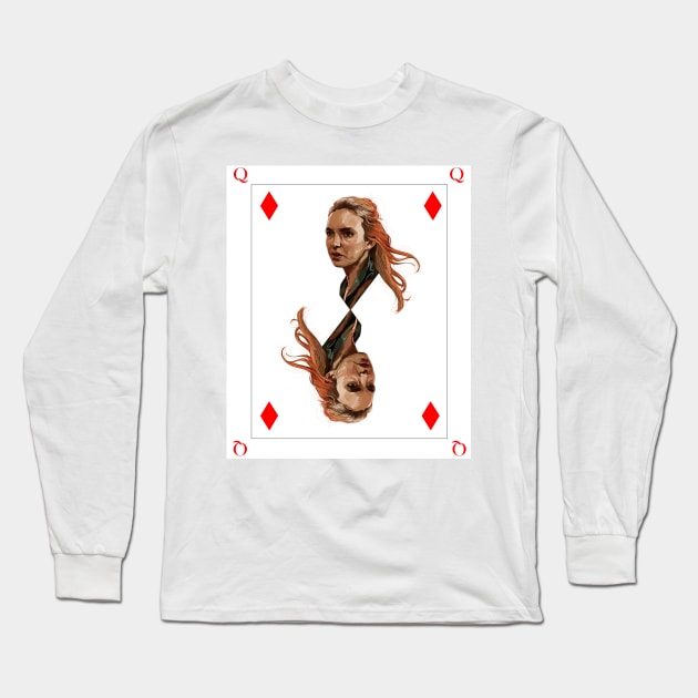 QUEEN OF DIAMONDS Long Sleeve T-Shirt by IlandiART1504